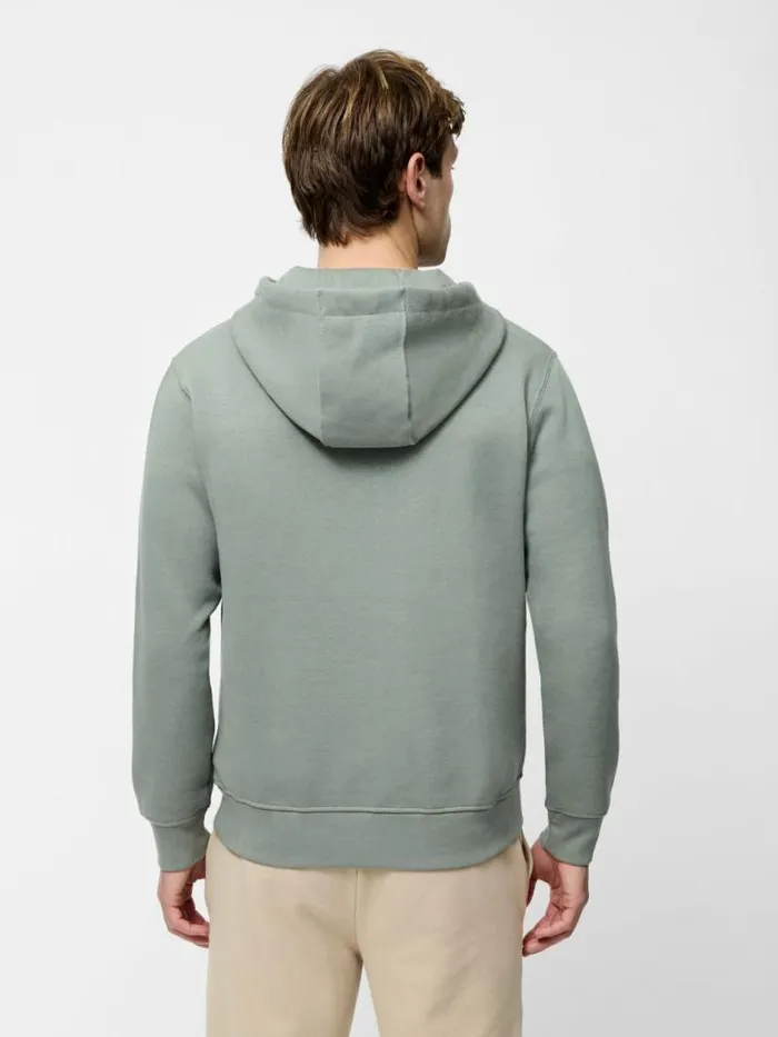 French Connection Kangaroo Hoodie Sage Green Men Knitwear
