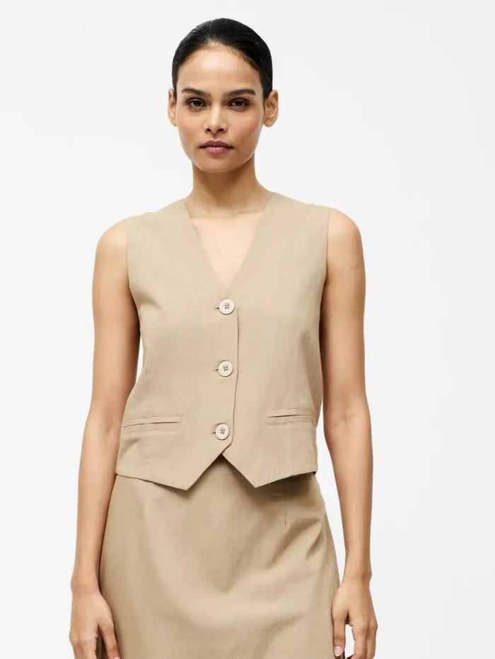 French Connection Linen Single Breasted Waistcoat Incense Women Coats and Jackets French Connection Linen Single Breasted Waistcoat Incense Women Coats and Jackets
