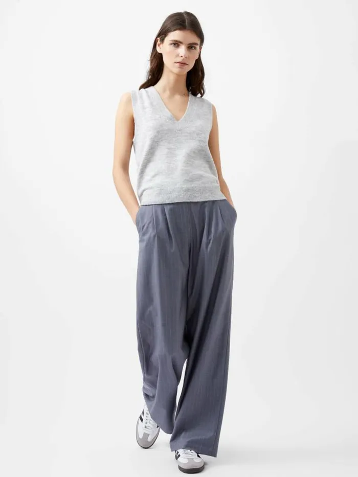 French Connection Morena Recycled Vest Dove Grey Mel Women Jumpers and Cardigans