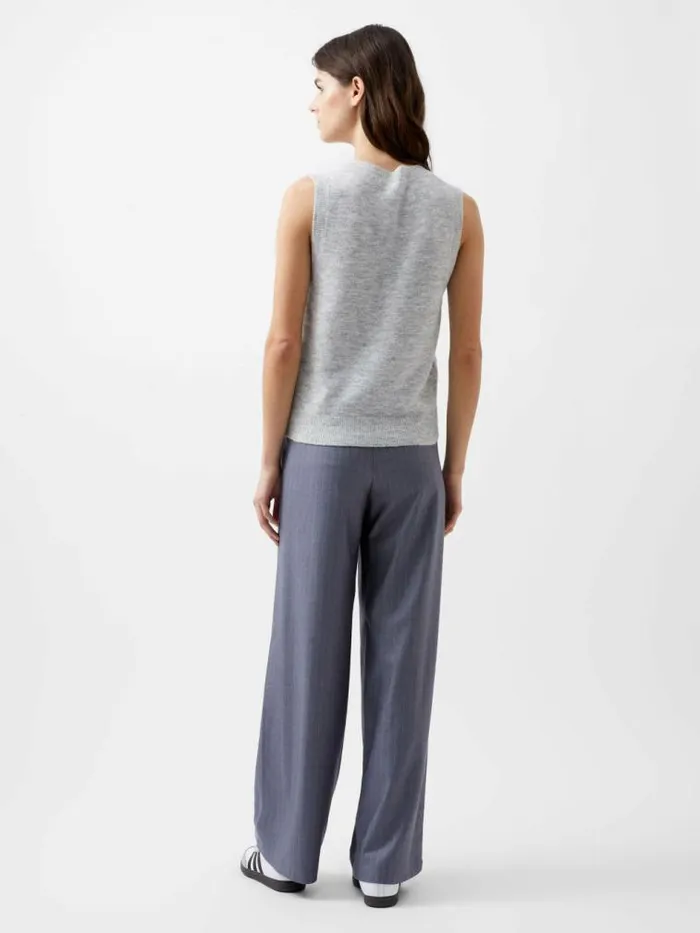 French Connection Morena Recycled Vest Dove Grey Mel Women Jumpers and Cardigans