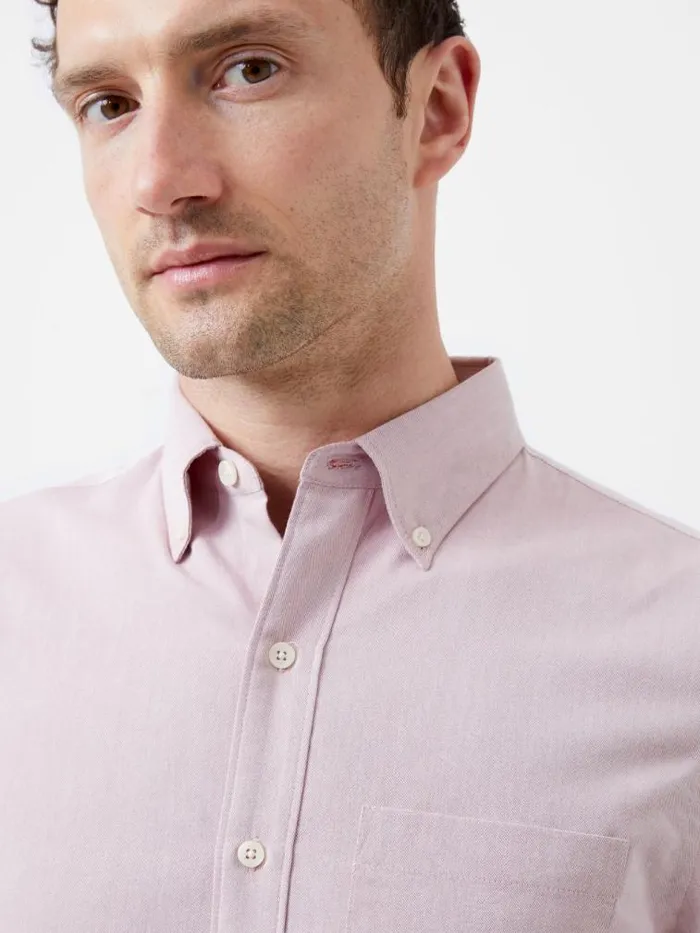 French Connection Regular Fit Button Down Oxford Shirt Pink Men Shirts