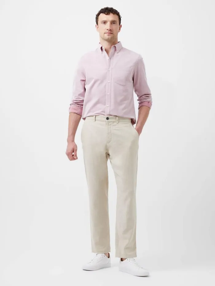 French Connection Regular Fit Button Down Oxford Shirt Pink Men Shirts