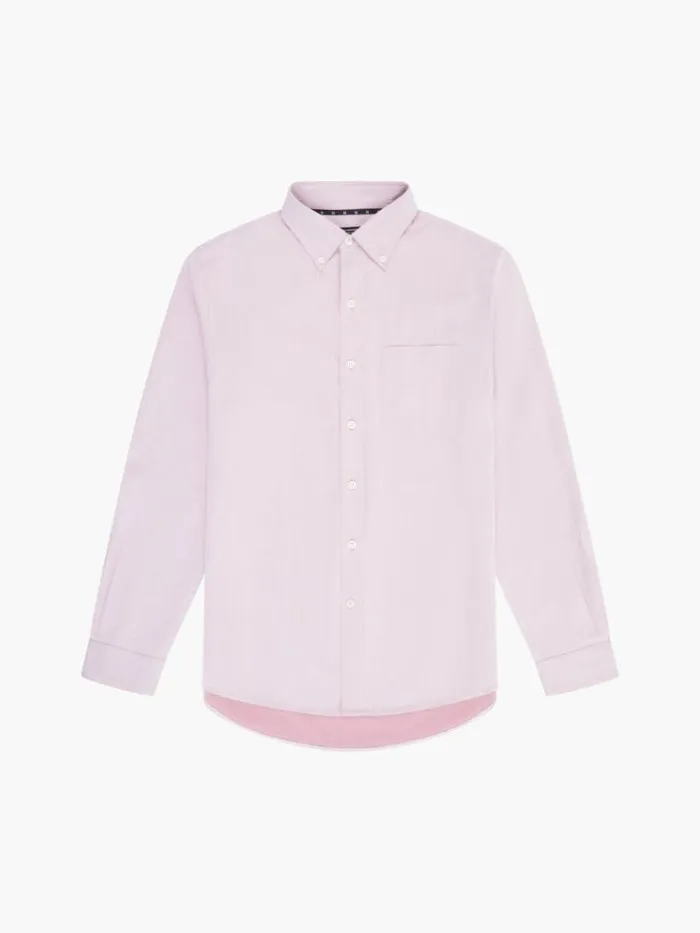French Connection Regular Fit Button Down Oxford Shirt Pink Men Shirts