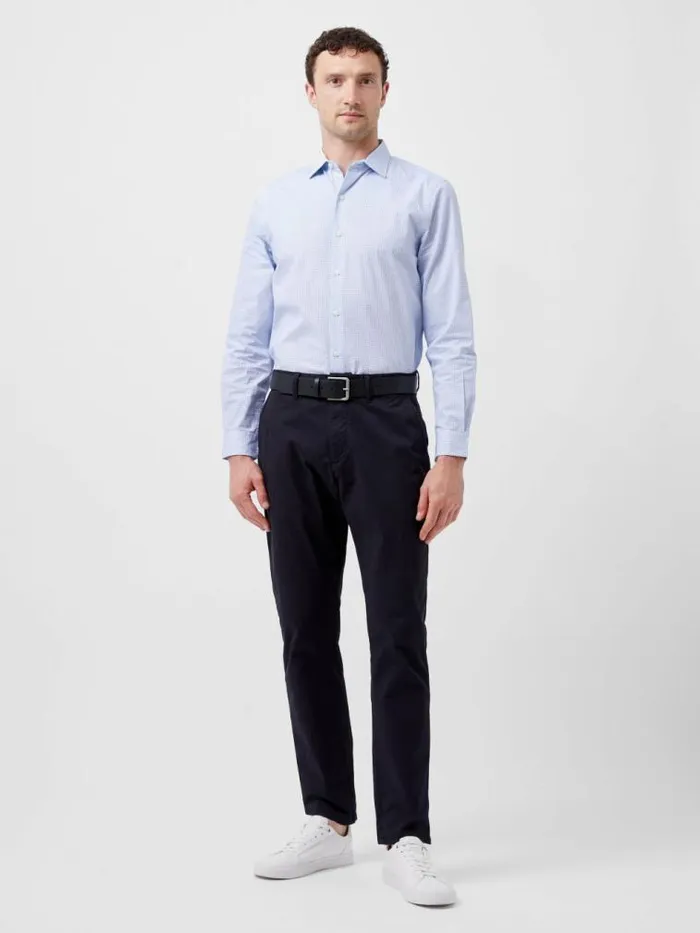 French Connection Regular Fit Classic Collar Geo Shirt Blue Dot Print Men Shirts