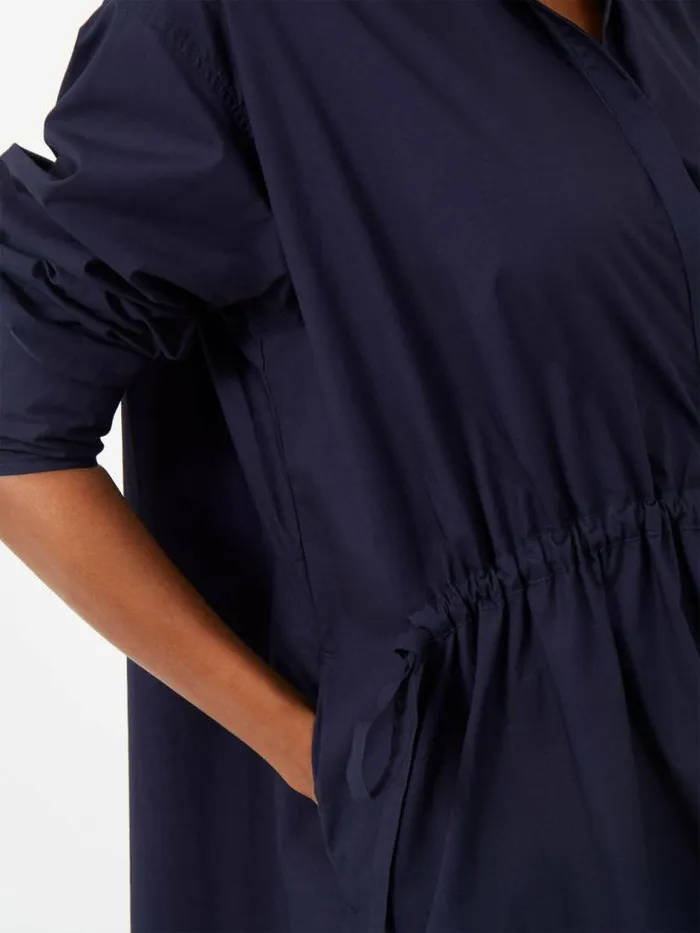 French Connection Rhodes Poplin Shirt Dress Marine Women Dresses
