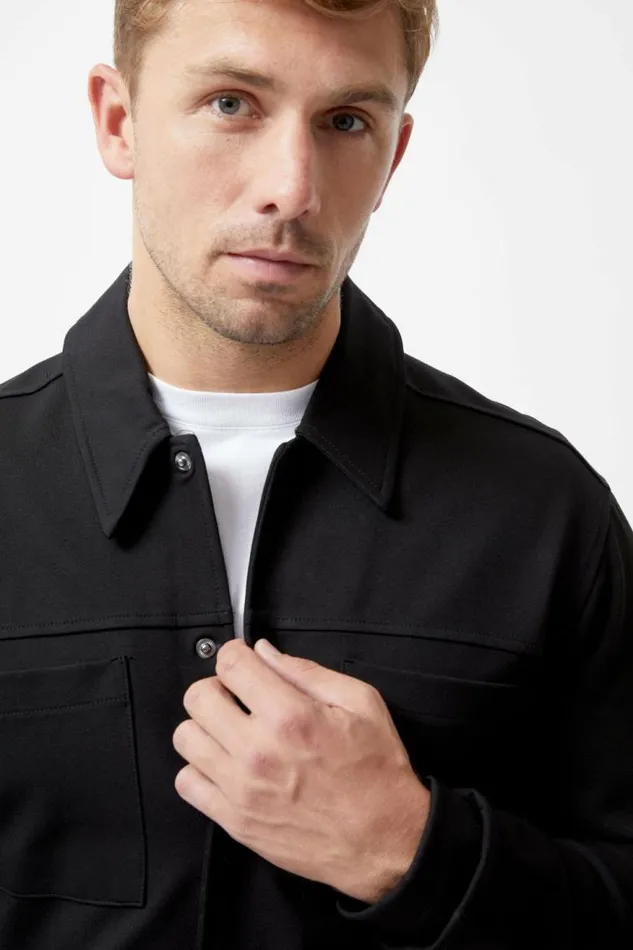 French Connection Scuba Jacket Black Men Coats and Jackets