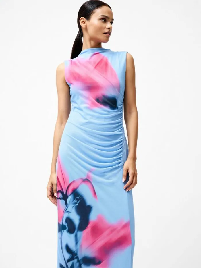 French Connection Smokey Placement Sleeveless Floral Maxi Dress Light Blue Multi Women Dresses French Connection Smokey Placement Sleeveless Floral Maxi Dress Light Blue Multi Women Dresses