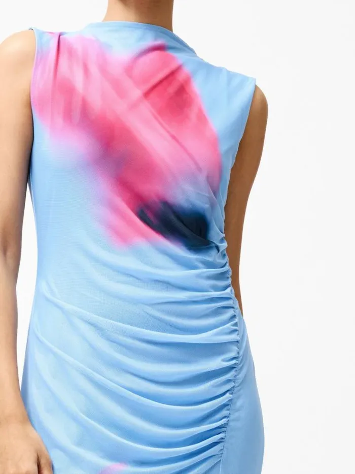 French Connection Smokey Placement Sleeveless Floral Maxi Dress Light Blue Multi Women Dresses