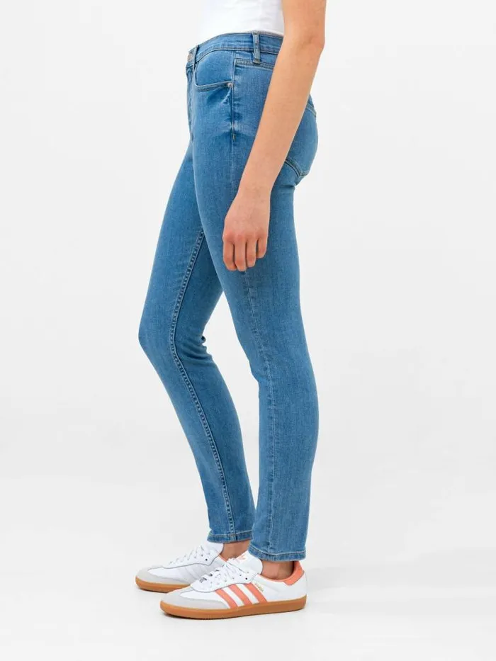 French Connection Soft Stretch Denim High Rise Skinny Jeans 30 Inch Light Wash Women Trousers