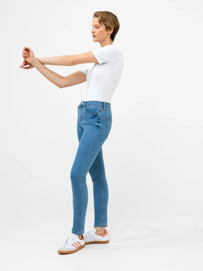 French Connection Soft Stretch Denim High Rise Skinny Jeans 30 Inch Light Wash Women Trousers