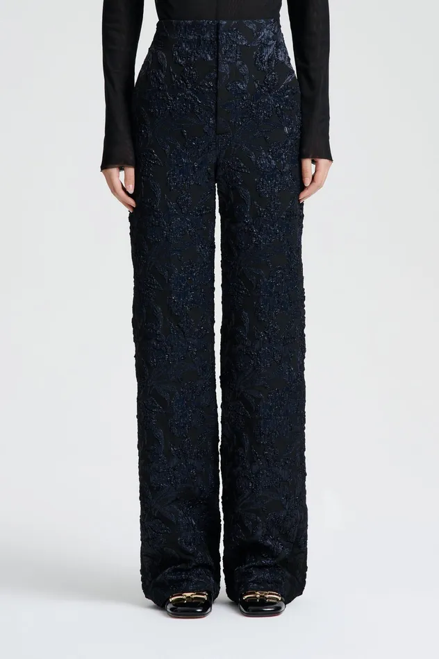 FRENCH JACQUARD TROUSER BLACK Women Trousers Scanlan Theodore FRENCH JACQUARD TROUSER BLACK Women Trousers Scanlan Theodore