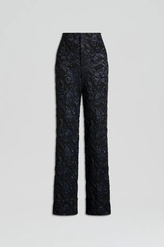 FRENCH JACQUARD TROUSER BLACK Women Trousers Scanlan Theodore FRENCH JACQUARD TROUSER BLACK Women Trousers Scanlan Theodore