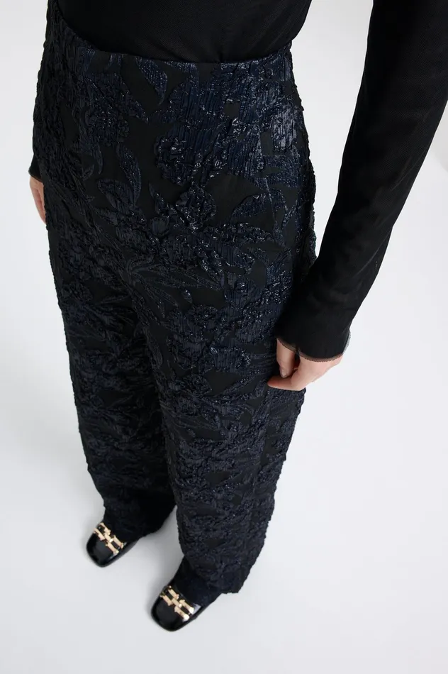 FRENCH JACQUARD TROUSER BLACK Women Trousers Scanlan Theodore FRENCH JACQUARD TROUSER BLACK Women Trousers Scanlan Theodore