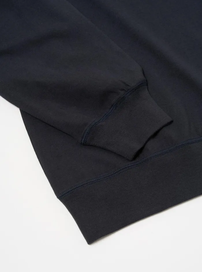 Funnel Neck Tee In Navy Single Jersey Men Universal Works Tees