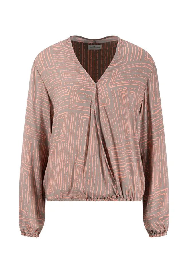 FYNCHHATTON Blouse With Gathered Cuffs Blue Purplesummer Taupe Women Blouses
