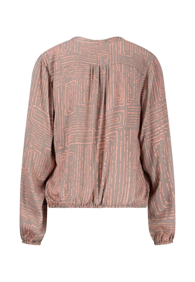FYNCHHATTON Blouse With Gathered Cuffs Blue Purplesummer Taupe Women Blouses