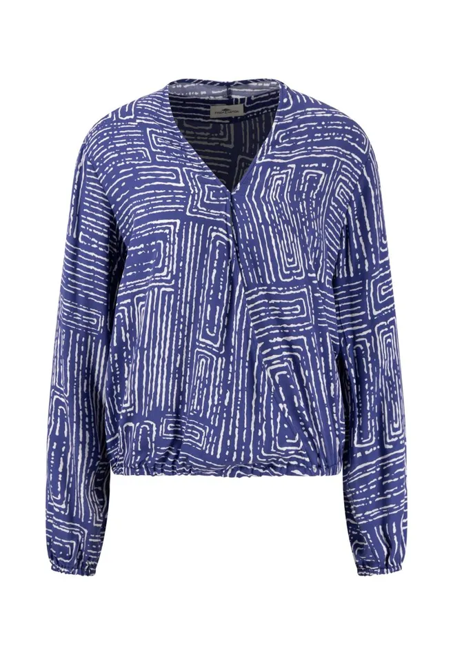 FYNCHHATTON Blouse With Gathered Cuffs Blue Purplesummer Taupe Women Blouses