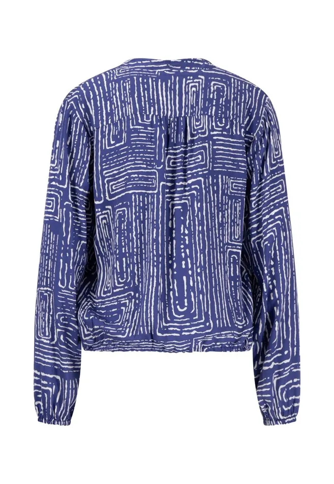 FYNCHHATTON Blouse With Gathered Cuffs Blue Purplesummer Taupe Women Blouses