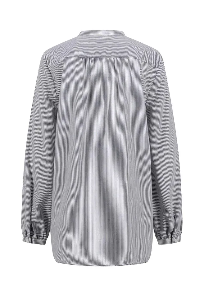 FYNCHHATTON BLUUSE Made Of Cotton In A Fine Strip Look Blue Purple Women Blouses