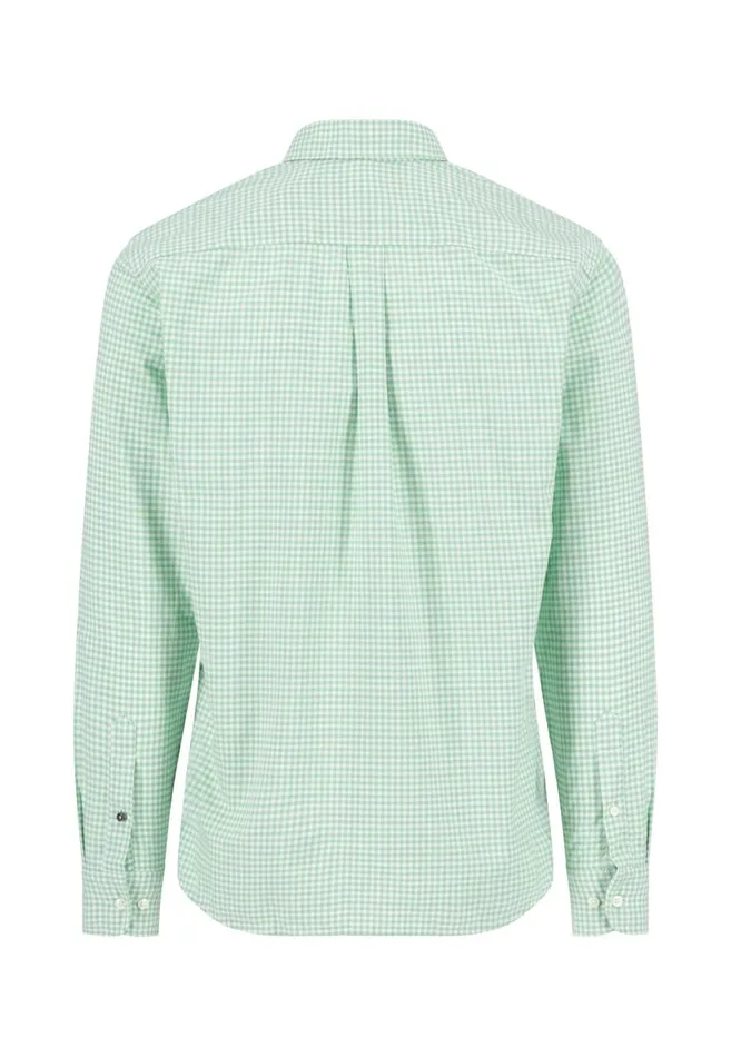 FYNCHHATTON Checked Shirt Made Of Soft Cotton Turf Greenpoppy Rednavysplashy Ocean Men Shirts
