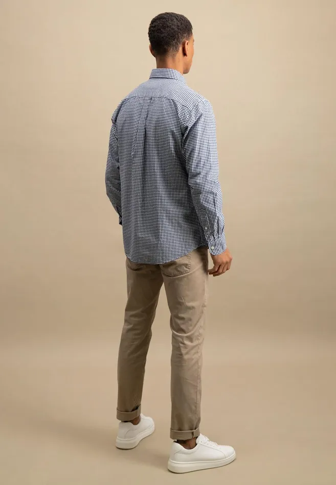 FYNCHHATTON Checked Shirt Made Of Soft Cotton Turf Greenpoppy Rednavysplashy Ocean Men Shirts