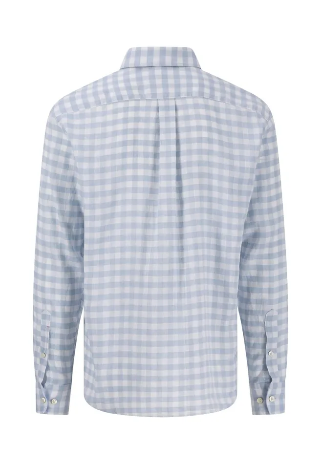 FYNCHHATTON Checked Shirt With Buttondown Collar Peesummer Breezenavy Men Shirts