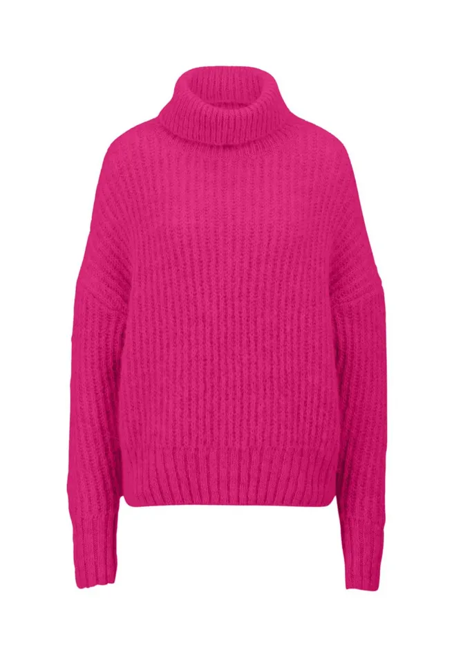 FYNCHHATTON Coarse Knitting Sweater Made Of Alpaca Wool Mix Winter Beigemilkelegant Pink Women Sweater