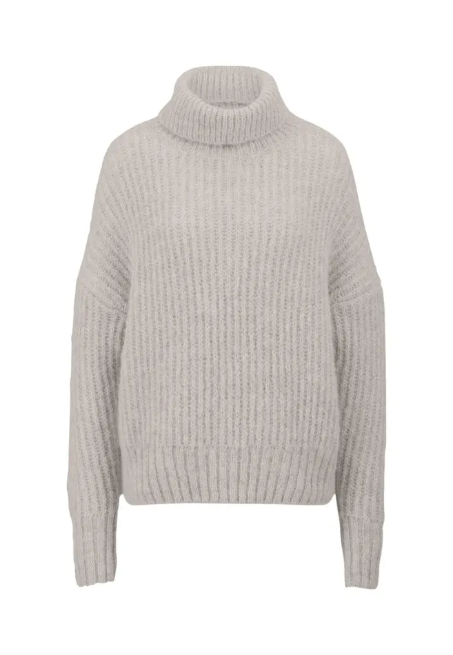 FYNCHHATTON Coarse Knitting Sweater Made Of Alpaca Wool Mix Winter Beigemilkelegant Pink Women Sweater