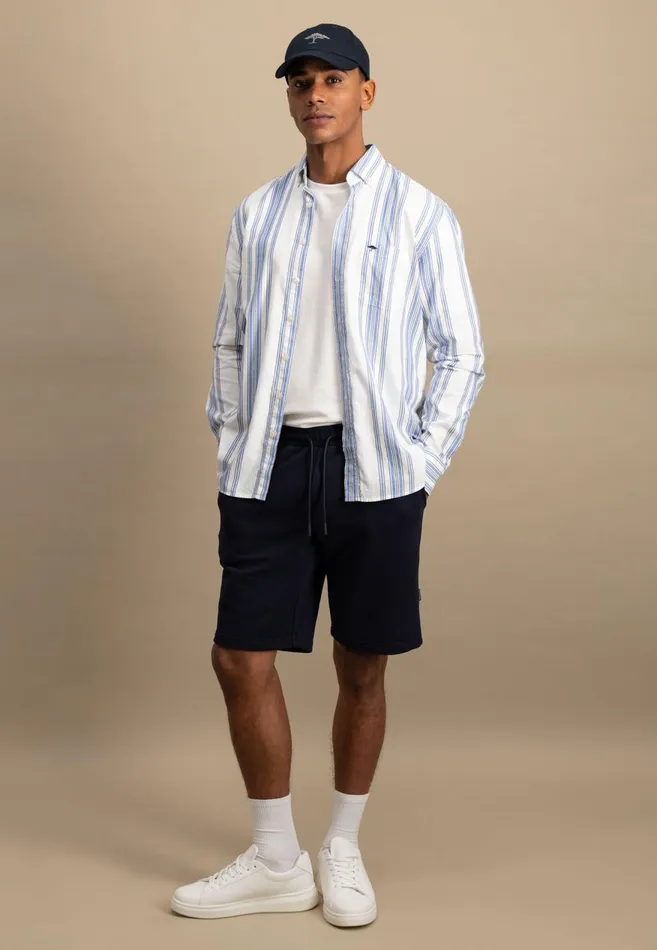 FYNCHHATTON Cotton Shirt With Colorful Stripes Vivid Yellowstrong Bluepee Men Shirts