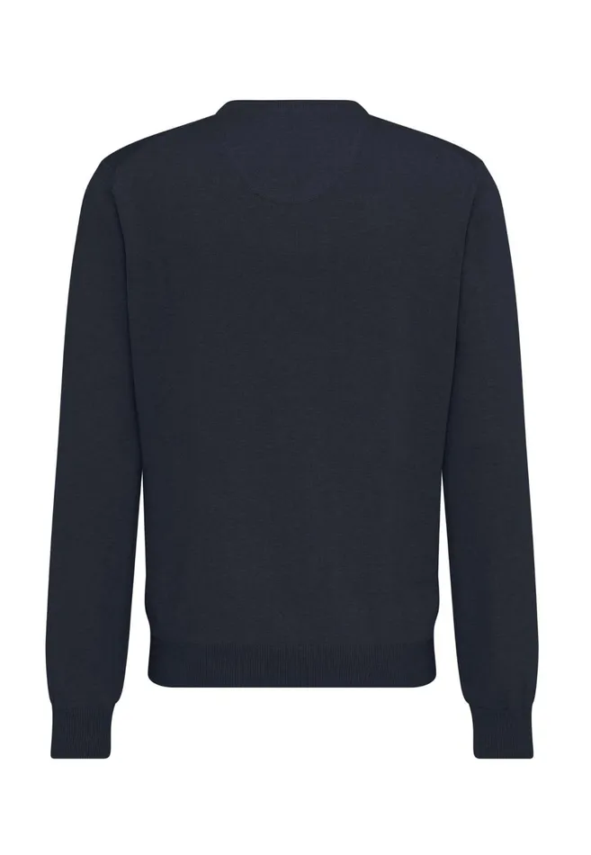 FYNCHHATTON Cotton Sweater With Vneckline Nightsteelazurenavyearthcharcoaltaupe Men Sweater