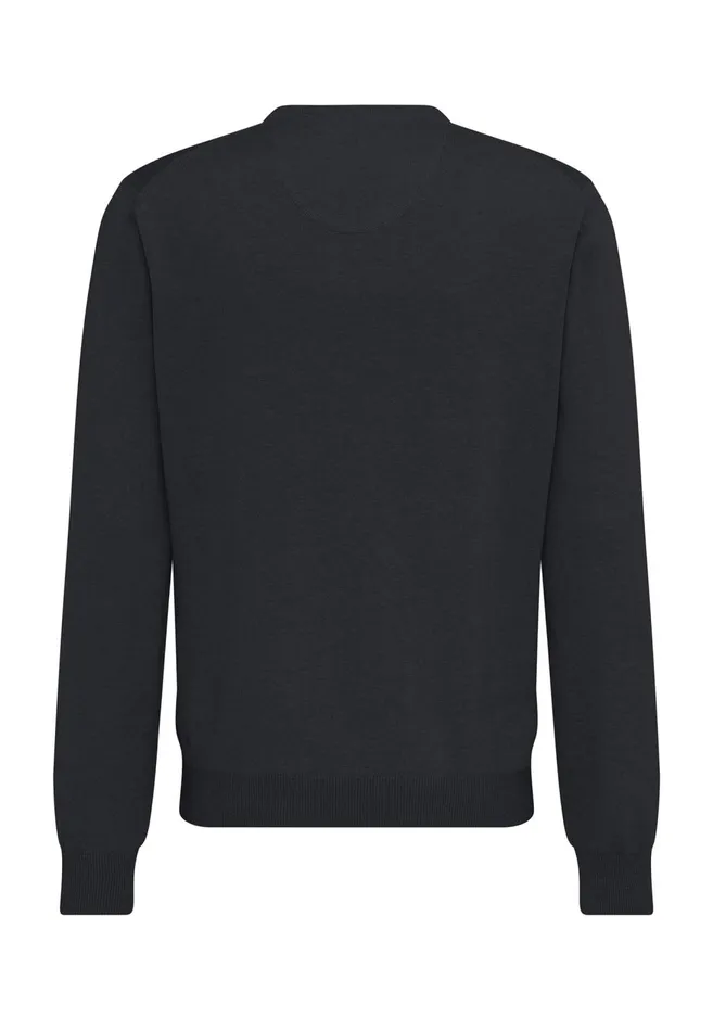 FYNCHHATTON Cotton Sweater With Vneckline Nightsteelazurenavyearthcharcoaltaupe Men Sweater