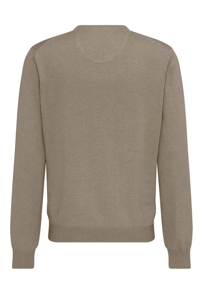 FYNCHHATTON Cotton Sweater With Vneckline Nightsteelazurenavyearthcharcoaltaupe Men Sweater