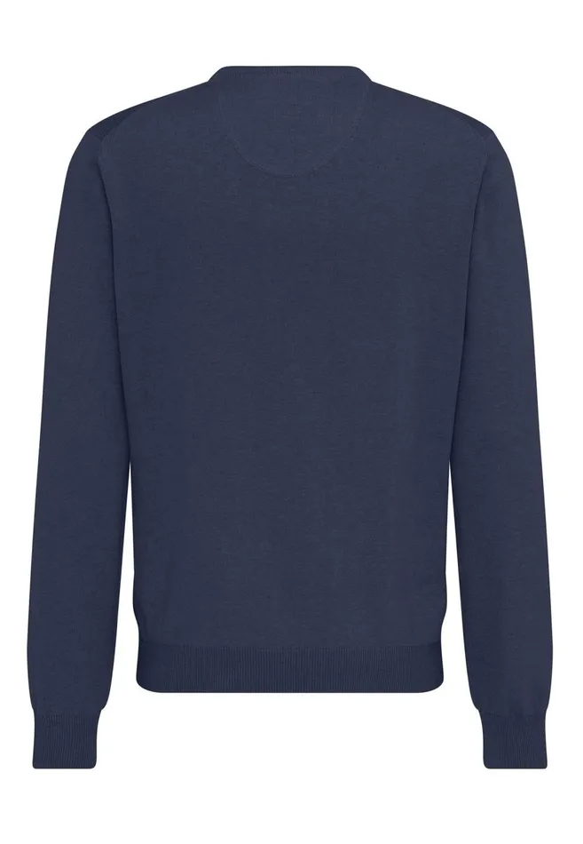 FYNCHHATTON Cotton Sweater With Vneckline Nightsteelazurenavyearthcharcoaltaupe Men Sweater