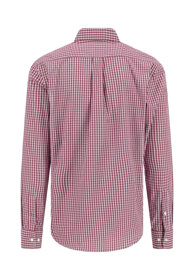 FYNCHHATTON Fine Careered Shirt Made Of 100 Cotton Poppy Redstrong Blue Men Shirts