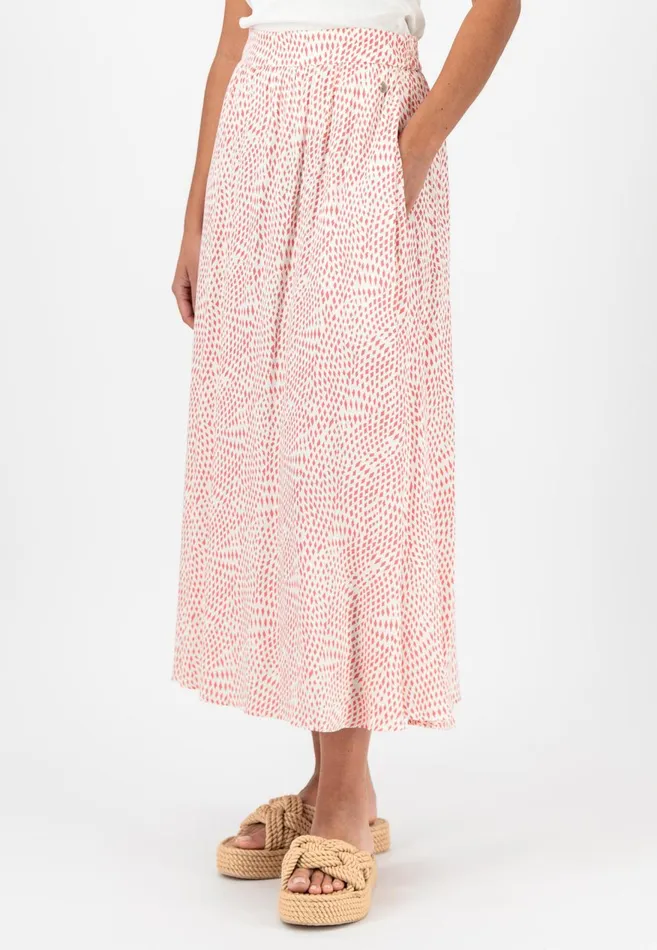 FYNCHHATTON Flowing Skirt With Minimal Print Fuchsia Pinksummer Lavender Women Skirts