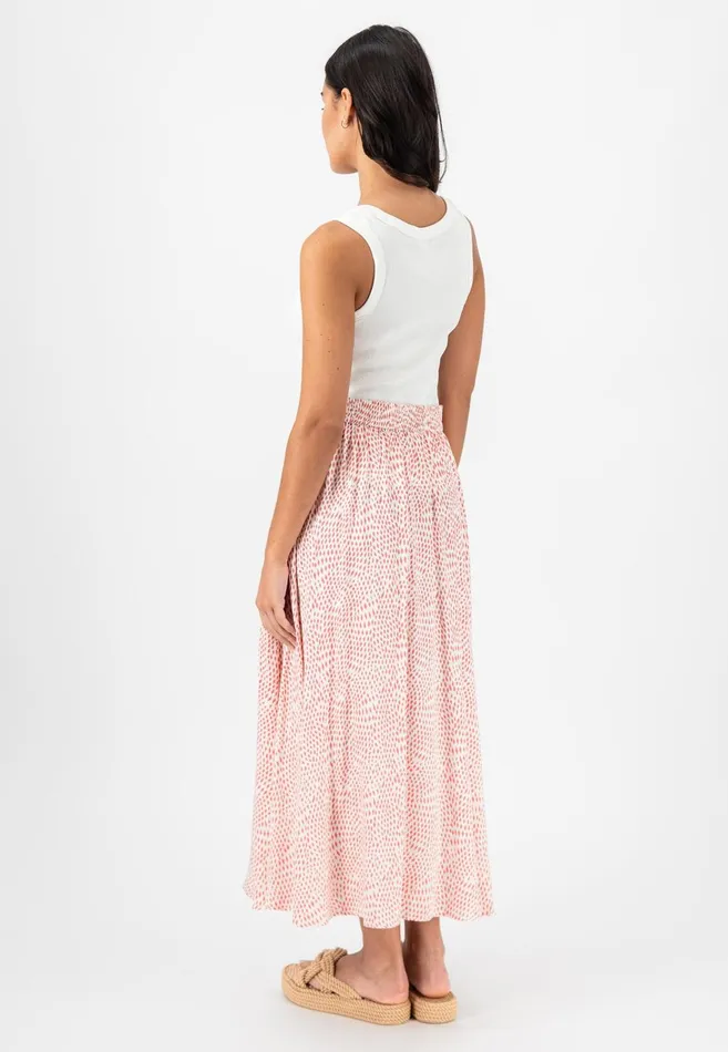 FYNCHHATTON Flowing Skirt With Minimal Print Fuchsia Pinksummer Lavender Women Skirts