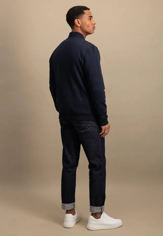 FYNCHHATTON Hybrid Jacket With A Stand up Collar Navy Men Sweat