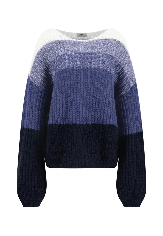 FYNCHHATTON Knitting Sweater Made Of Soft Mohair Wool Mix Milkblue Purple Women Sweater
