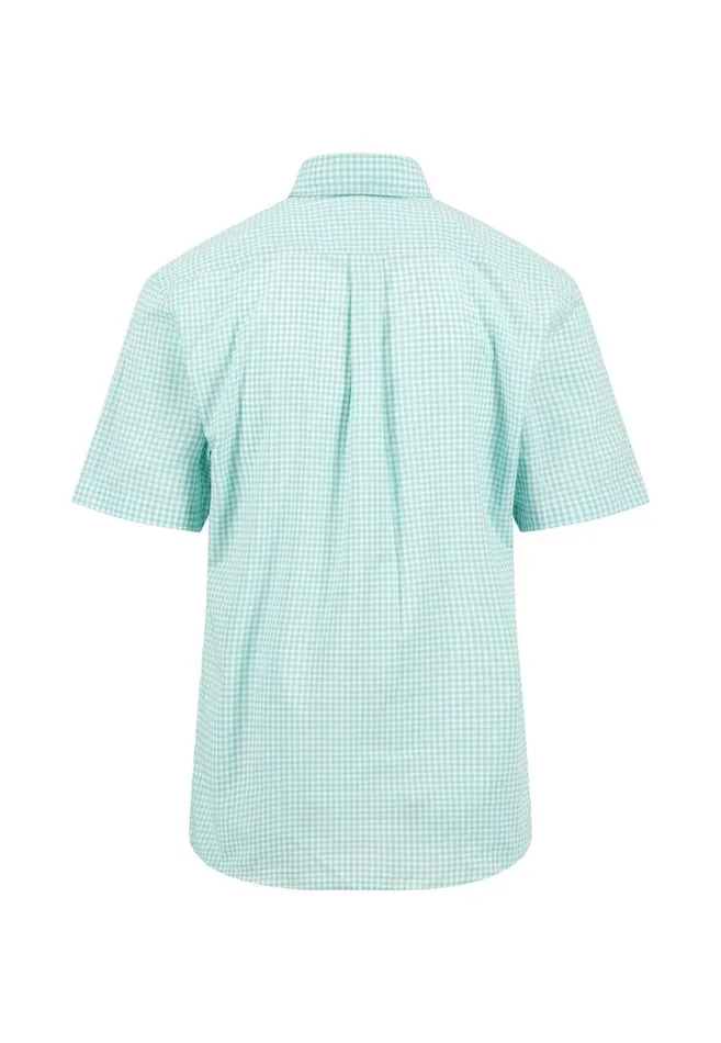 FYNCHHATTON Light Halbar Shirt With VichyKaros Lagoonvibrant Bluedusty Lavender Men Shirts