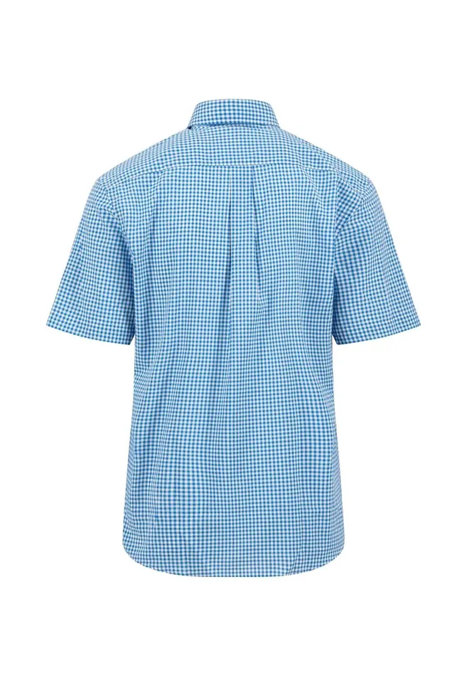 FYNCHHATTON Light Halbar Shirt With VichyKaros Lagoonvibrant Bluedusty Lavender Men Shirts