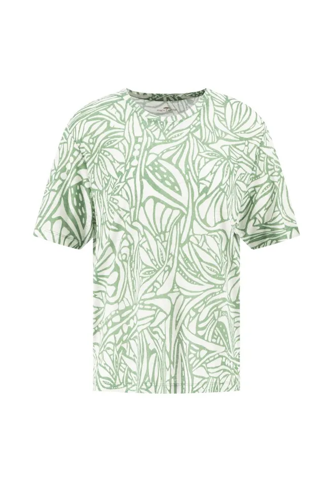 FYNCHHATTON Light Shirt Made Of Linen Mix Safari Beigereed Green Women Tshirts FYNCHHATTON Light Shirt Made Of Linen Mix Safari Beigereed Green Women Tshirts