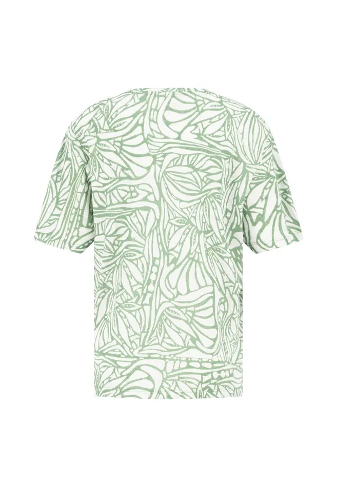 FYNCHHATTON Light Shirt Made Of Linen Mix Safari Beigereed Green Women Tshirts FYNCHHATTON Light Shirt Made Of Linen Mix Safari Beigereed Green Women Tshirts