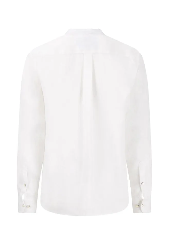 FYNCHHATTON Linen Shirt With A Stand up Collar Summer Breezenavyolivewhitesandblack Men Shirts