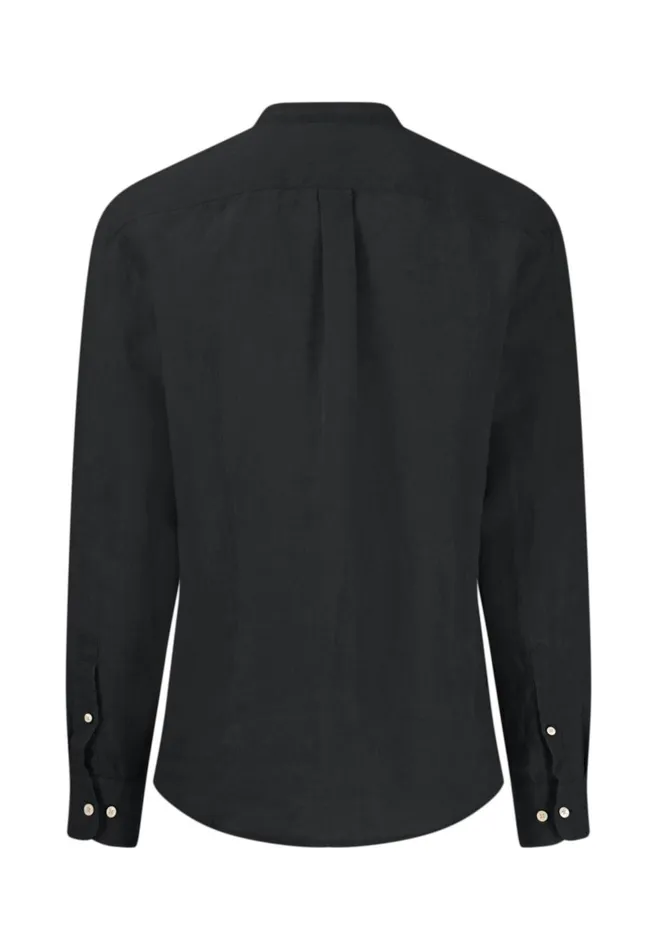 FYNCHHATTON Linen Shirt With A Stand up Collar Summer Breezenavyolivewhitesandblack Men Shirts