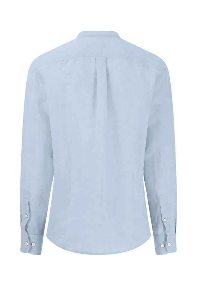 FYNCHHATTON Linen Shirt With A Stand up Collar Summer Breezenavyolivewhitesandblack Men Shirts