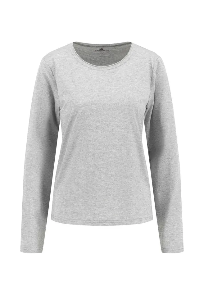 FYNCHHATTON Longsleeved Shirt Made Of Viscose Mix With A Circular Neckline Silver Graywarm Gray Women Sale FYNCHHATTON Longsleeved Shirt Made Of Viscose Mix With A Circular Neckline Silver Graywarm Gray Women Sale