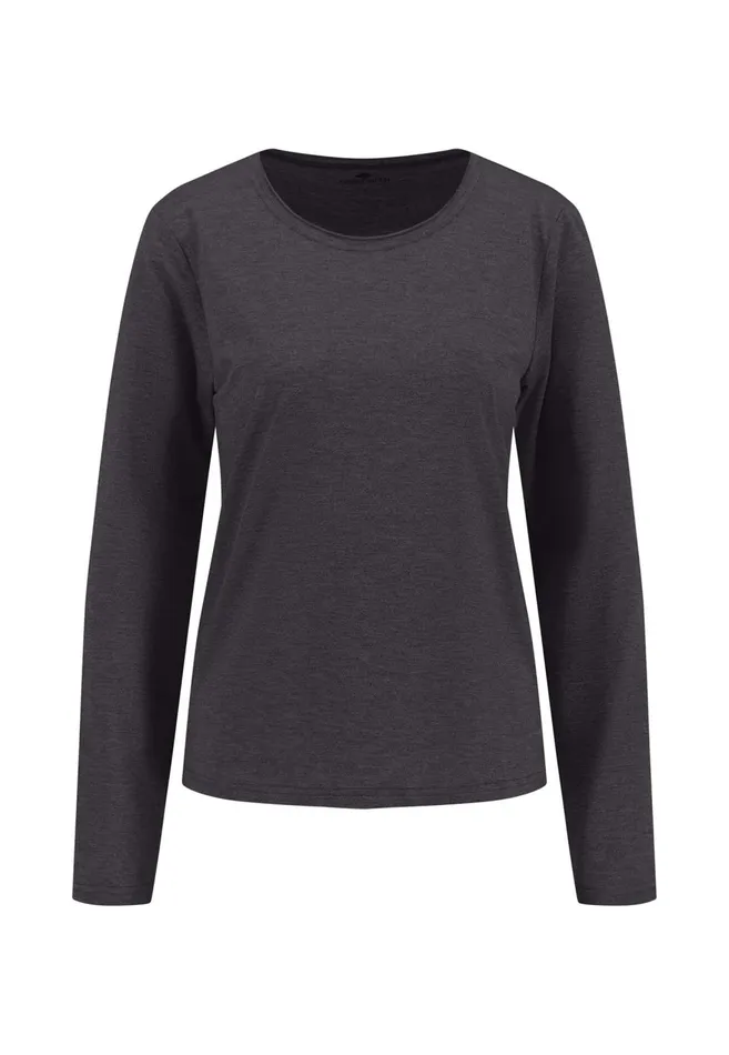 FYNCHHATTON Longsleeved Shirt Made Of Viscose Mix With A Circular Neckline Silver Graywarm Gray Women Sale