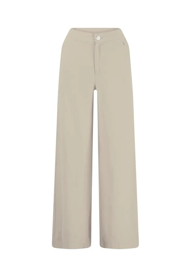 FYNCHHATTON Pants Made Of Linen Mix With Lock Button Summer Redwhitesandlight Blue Women Pants