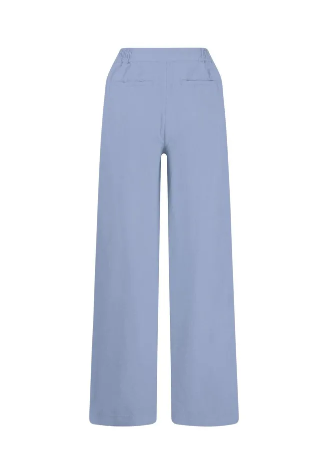 FYNCHHATTON Pants Made Of Linen Mix With Lock Button Summer Redwhitesandlight Blue Women Pants