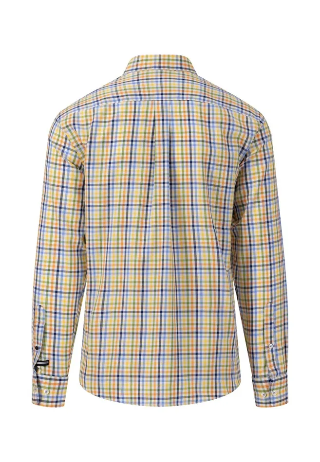 FYNCHHATTON Patterned Casual Fit Shirt With A Fashionable Print Leaf Greendusty Lavender Men Sale